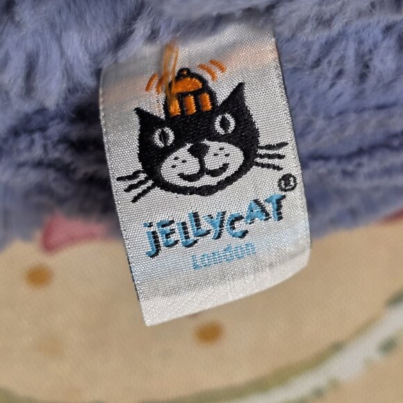 Jellycat Fuddlewuddle Elephant Medium 9” Blue Plush Stuffed Animal Toy - Picture 3 of 8